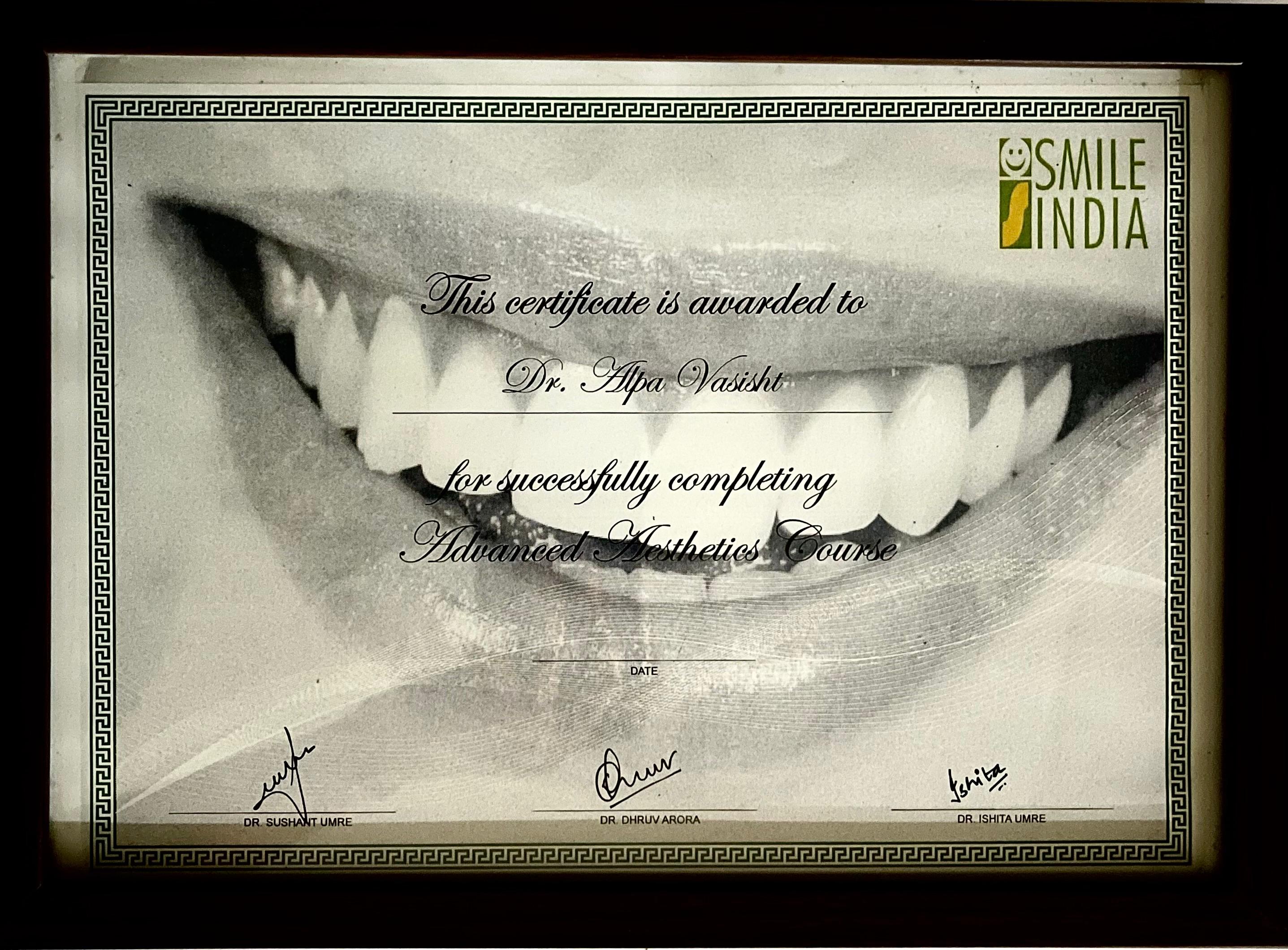 certificate-img WhiteStar Certificate Dental Delhi