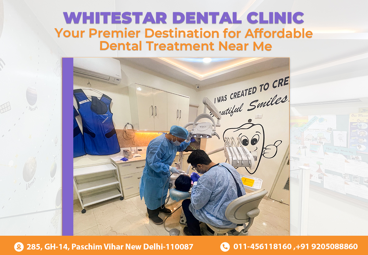 In whitestar dental clinic Two Doctors performing treatment